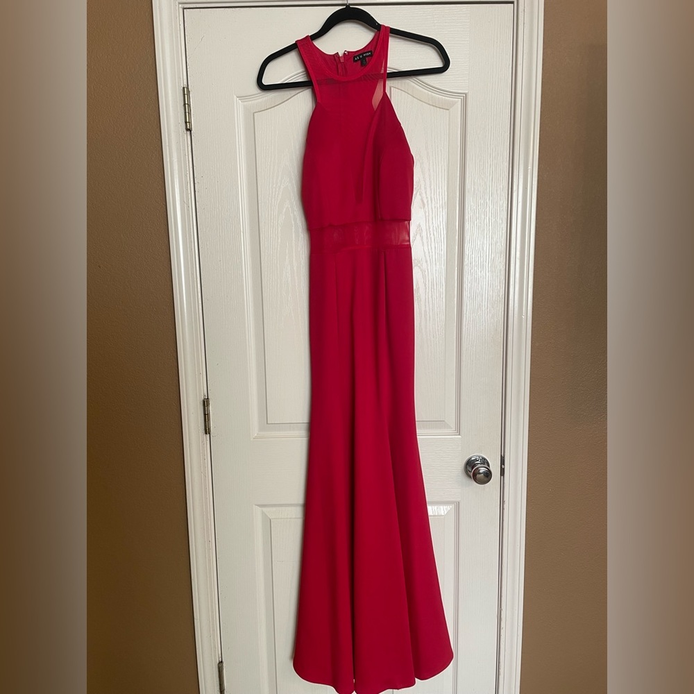 As You Wish red, mermaid style dress.